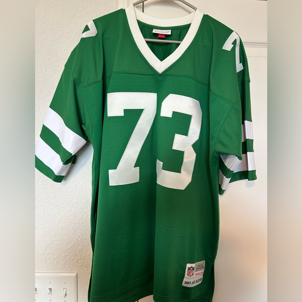 New York Jets Joe Klecko Mitchell & Ness Kelly Green Legacy Replica Jersey